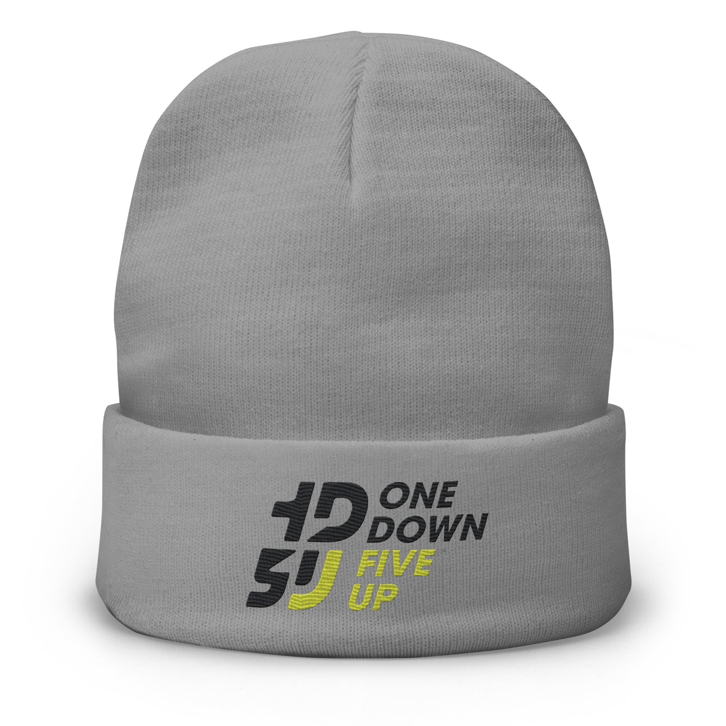 bonnet One Down Five Up brodé, bonnet moto rétro, bonnet homme femme look motard, bonnet broderie logo One Down Five Up, bonnet motard gris