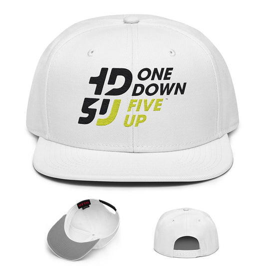 casquette moto snapback brodee streetwear moto one down five up blanche