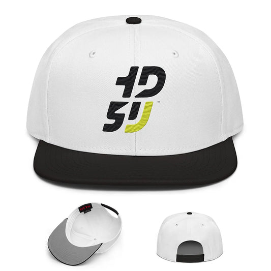 casquette moto snapback brodée noire blanc logo 1D5U streetwear motard