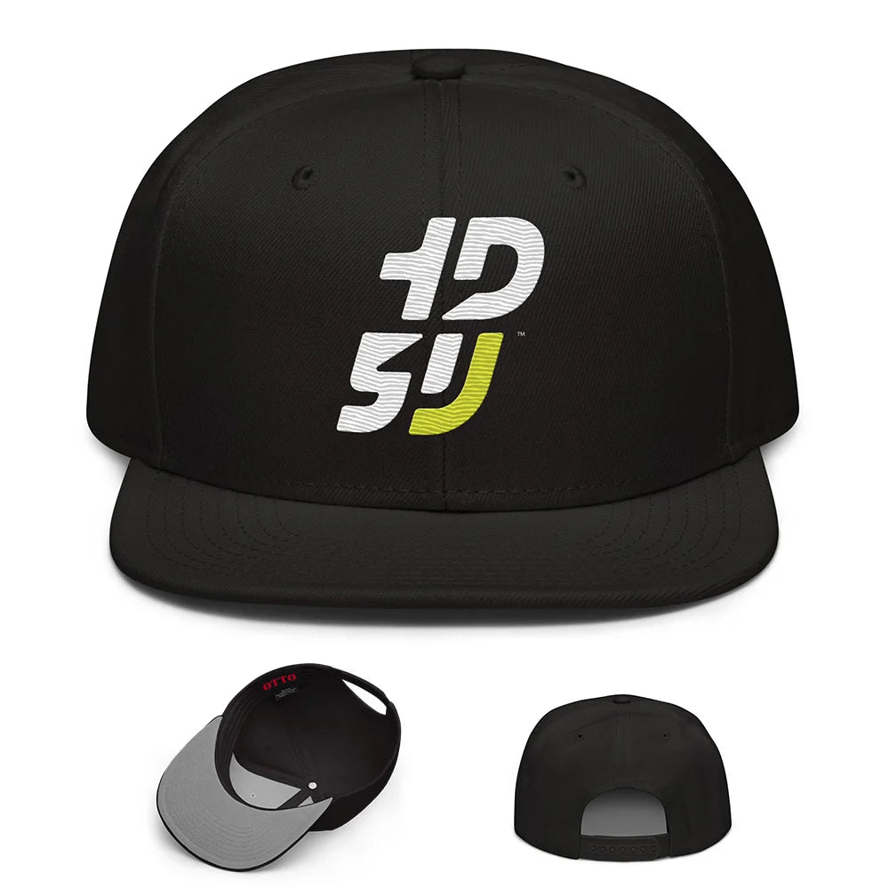 casquette moto snapback brodée noire logo 1D5U streetwear motard