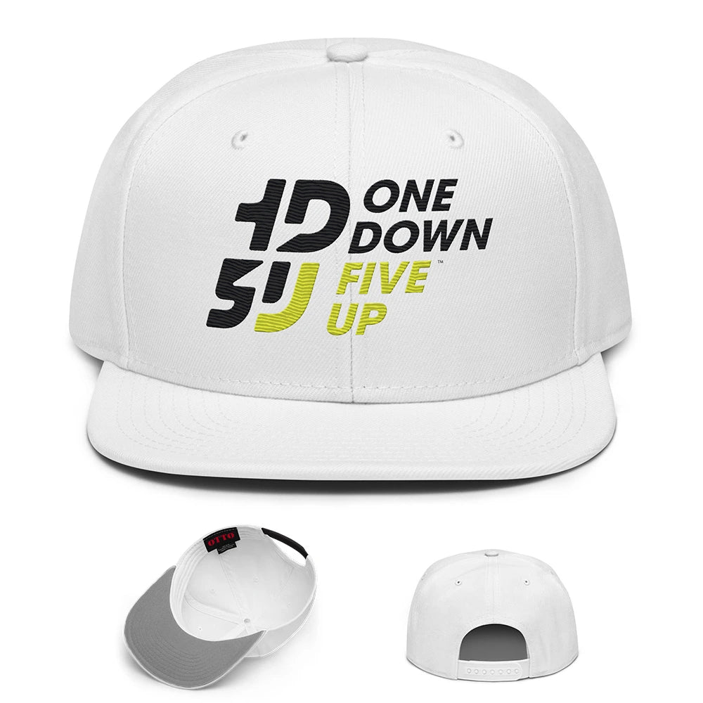 casquette moto snapback brodee streetwear moto one down five up blanche 