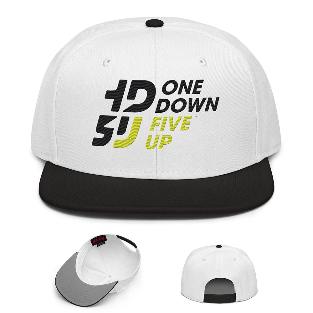 casquette moto snapback brodee streetwear moto one down five up noir blanche