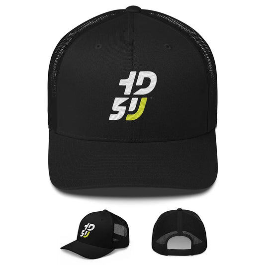 casquette moto Trucker retro brodée streetwear motard 1D5U noire