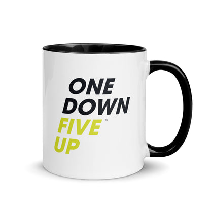 mug tasse motard ceramique bi-color moto noir blanc 1D5U profil 1