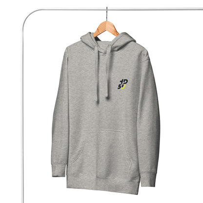 Sweat à capuche ODFU Ride with Attitude graffiti coton streetwear motard gris face avant