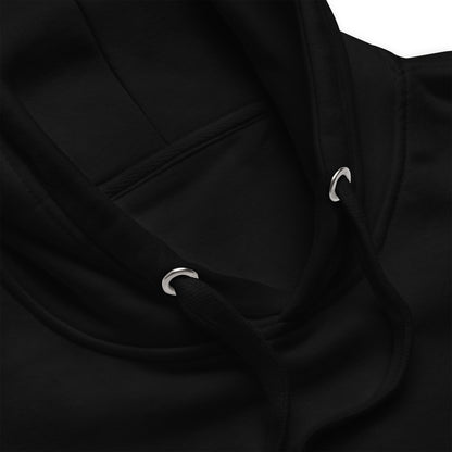 Détail du hoodie blanc ODFU Ride with Attitude coton graffiti streetwear motard