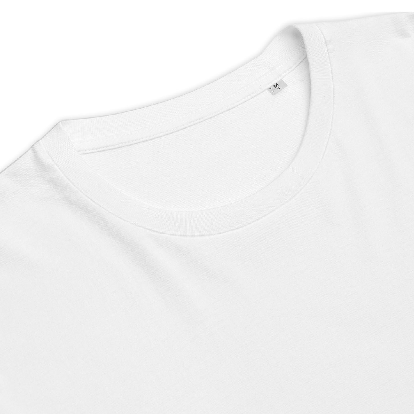 Détail du t-shirt blanc ODFU Ride with Attitude coton bio graffiti streetwear motard