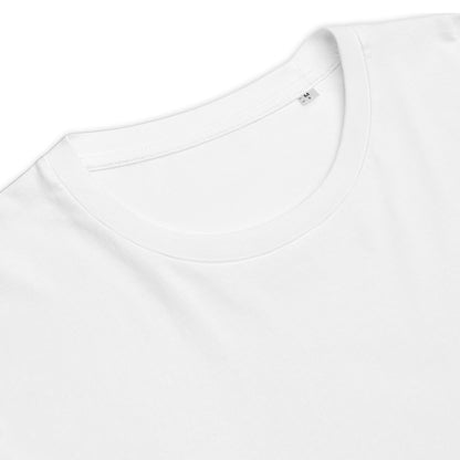 Détail du t-shirt blanc ODFU Ride with Attitude coton bio graffiti streetwear motard