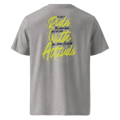 Dos du t-shirt gris ODFU Ride with Attitude graffiti We don’t ride the same bike streetwear motard