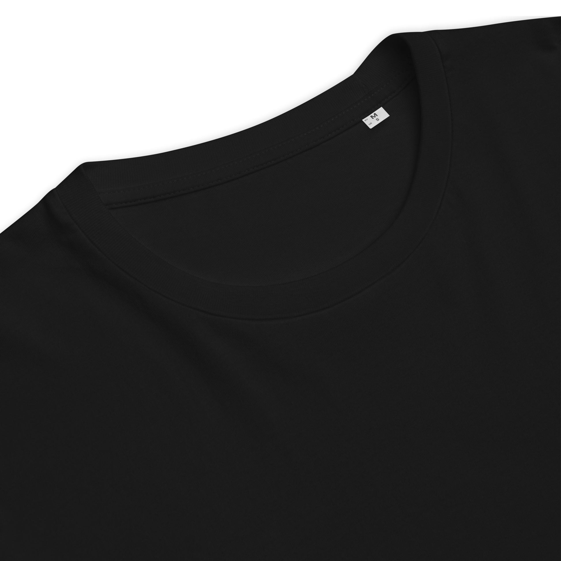 Détail du t-shirt noir ODFU Ride with Attitude coton bio graffiti streetwear motard